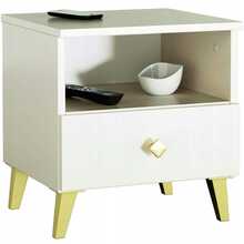 Öökapp Akord Furniture Factory Mobi K-01, 37 x 40 x 43 cm, kuldne/valge
