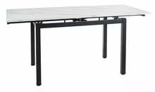 Laiendatav laud Signal Meble GD017, 110-170 x 74 x 75 cm, valge/must