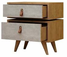 Öökapp Kalune Design Olenj 811MDD3403, 40 x 50 x 59 cm, tamm/valge