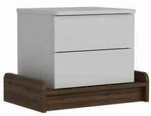 Öökapp Kalune Design Marina 875ZNA3404, 40 x 60 x 46 cm, valge/pruun