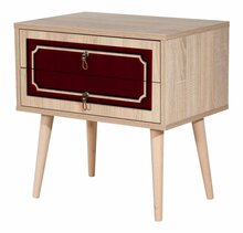 Öökapp Kalune Design Two 621, 40 x 60 x 61 cm, tamm/punane