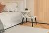 Öökapp Kalune Design Nightstand Cross 854KLN3317, 50 x 55 x 40 cm, hele travertiin + must
