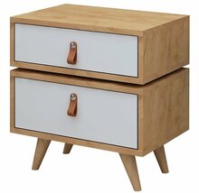 Öökapp Kalune Design Leija 811MDD3420, 40 x 50 x 59 cm, tamm/valge
