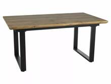Laiendatav laud Signal Meble Umberto II, 160-240 x 90 x 76 cm, tamm/must
