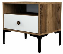 Öökapp Kalune Design Lizbon 530, 40 x 56 x 50.8 cm, valge/pähkel