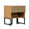 Öökapp Home4You Hampton, 50 x 40 x 55 cm, pruun/tamm/must