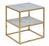 Öökapp Home4you Alisma 10535648, 45 x 40 x 50 cm, kuldne/valge