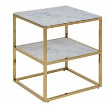 Öökapp Home4you Alisma 10535648, 45 x 40 x 50 cm, kuldne/valge