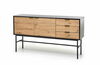 Kummut Halmar Murano KM-1, 160 x 40 x 86 cm, tamm/must