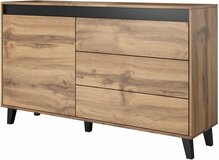 Kummut Cama Meble Nord, 138 x 38 x 83 cm, votan tamm/antratsiit