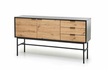 Kummut Halmar Murano KM-1, 160 x 40 x 86 cm, tamm/must