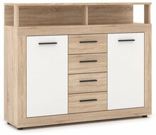 Kummut Luna Midi B 2D4S, helepruun, 120 x 32 x 97 cm