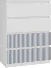 Kummut Top E Shop Malwa M4, 70 x 40 x 97 cm, valge/sinine