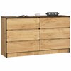 Kummut Akord K140 6SZSZ, 40 x 138 x 77 cm, pruun/tamm/must