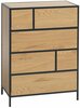Kummut Home4You Hedvig 40830, 70 x 40 x 95 cm, must/hele pruun