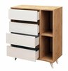 Kummut Kalune Design Tsela 811MDD3409, 40 x 70 x 86 cm, tamm/valge