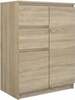 Kummut Top E Shop Malwa 2D2S SONOMA, 70 x 40 x 97 cm, tamm/värviline