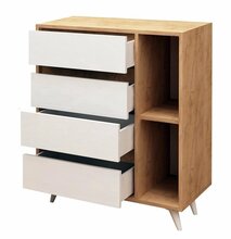 Kummut Kalune Design Tsela 811MDD3409, 40 x 70 x 86 cm, tamm/valge