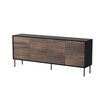Kummut Cama Meble 4D Cortina, 200 x 40 x 81 cm, must/pähkel