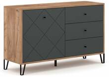 Kummut Bilbao BL05, 123.4 x 40 x 75.2 cm, pruun/grafiit