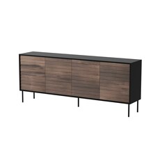 Kummut Cama Meble 4D Cortina, 200 x 40 x 81 cm, must/pähkel