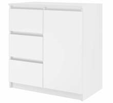 Kummut Top E Shop Malwa 1D3S, 80 x 40 x 75 cm, valge