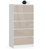 Kummut Akord K60 5SZ, 40 x 60 x 121 cm, 5 sahtliga, valge/beež