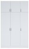 Riidekapp Kalune Design BA104 - 1989, 145 x 55 x 239 cm, valge