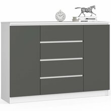 Kummut Akord K140 2D 4SZ CLP, 40 x 138 x 99 cm, valge/hall