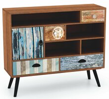 Kummut Halmar Mezo KM-3, 29 x 99.3 x 80 cm, pruun/mitmevärviline