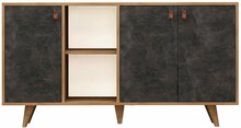 Kummut Kalune Design Plaky, 140 x 40 x 86 cm, must/pruun