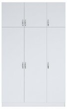 Riidekapp Kalune Design BA104 - 1989, 145 x 55 x 239 cm, valge