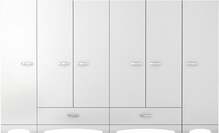 Riidekapp Kalune Design F4 498, 47.6 x 243 x 181 cm, valge