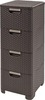 Sahtlikapp Curver Rattan Style, 4 sahtlit, 33 x 38 x 79 cm, tumepruun