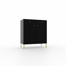 Kummut Adrk Furniture Tili 2D 2S, must
