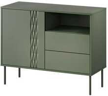 Kummut Cama Meble 1D2S TRESSE, 100 x 40 x 75 cm, matt roheline