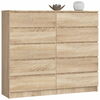 Kummut Akord K140, 40 x 138 x 121 cm, sonoma tamm