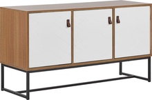 Kummut Beliani Nueva, 39 x 112 x 62 cm, pruun/valge/must