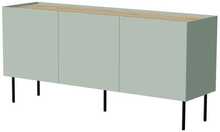 Kummut Cama Meble Fellini, 150 x 40 x 70 cm, oliivroheline, õlitatud tamme pealispind