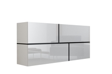 Kummut Cama Meble Goya, 170 x 40 x 80 cm, valge/läikiv must