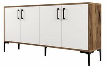 Kummut Kalune Design Kiev 160, 35 x 160 x 78 cm, valge/pähkel