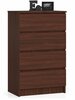 Kummut Akord K60, 60 x 40 x 99 cm, tumepruun