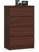 Kummut Akord K60, 60 x 40 x 99 cm, tumepruun