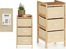 Kummut Bigbuy Home, 34 x 66 x 36 cm, kreemjas