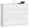Kummut Akord K120, 120 x 40 x 99 cm, valge