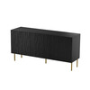 Kummut Cama Meble Jungle KOM152CZ, 152 x 40.5 x 74.5 cm, matt must/kuldne