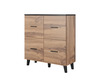 Kummut Halmar Lotta 110 4D, 110 cm, tamm votan/must