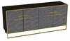 Kummut Kalune Design Polka 875ZNA3513, 179.9 x 47.3 x 75 cm, kuldne/must