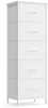 Kummut Songmics, 30 x 39,6 x 116,7 cm, 5 riidest sahtliga, valge