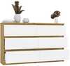 Kummut TopEshop Malwa M6 120, 120 cm, valge/pruun